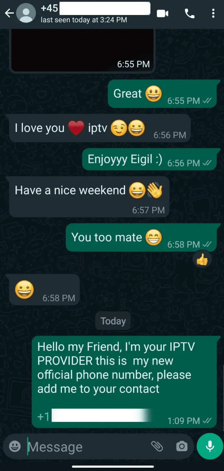 Whatsapp CONVERSATION WITH OUR joyful customers